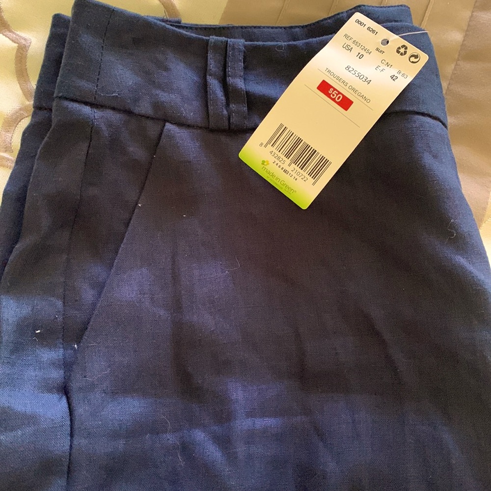 Navy Linen Pants